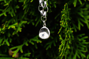 Waterdrop Charm Bracelet with Sapphire - Sterling Silver