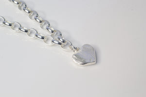 Heart Charm Bracelet - Sterling Silver