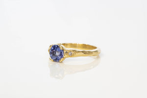 Mira Ring - 18ct Yellow Gold with Ceylon Sapphire and Diamonds