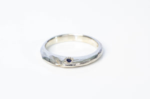 Mountain Ring with Sapphire - Gold