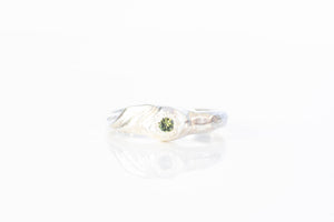 Daphne Ring - Sterling Silver with Green Sapphire