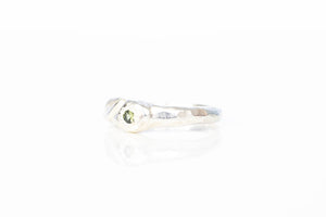 Daphne Ring - Sterling Silver with Green Sapphire