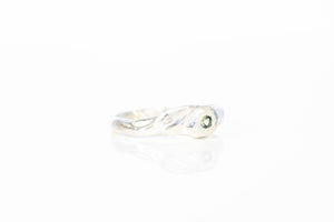 Daphne Ring - Sterling Silver with Green Sapphire