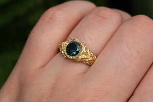 Persephone Ring - 18ct Yellow Gold with Green Sapphire