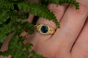 Persephone Ring - 18ct Yellow Gold with Green Sapphire