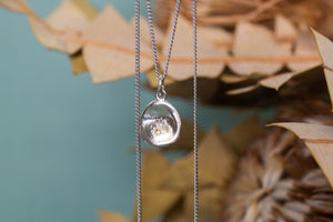 Water Drop Pendant - White Gold