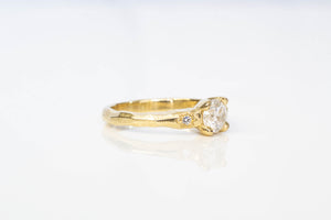 Mira Ring - 18ct Yellow Gold with White Recycled Diamond