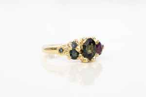 Cumulus Ring - 9ct Yellow Gold with Sapphires