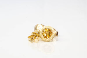Pelagus Studs - 9ct Yellow Gold with Citrines