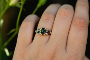 Cumulus Ring - 9ct Yellow Gold with Sapphires