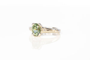 Eos Ring - 14ct White Gold with Green Sapphire