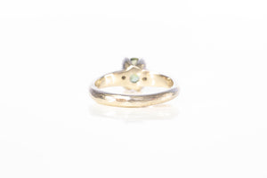 Eos Ring - 14ct White Gold with Green Sapphire