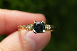 Mira Ring - 14ct Yellow Gold with Green Sapphire