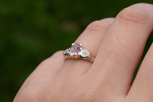 Thalia Ring - 9ct White Gold with Pink Morganite