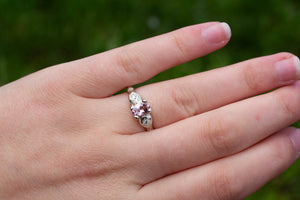 Thalia Ring - 9ct White Gold with Pink Morganite