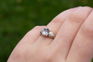 Thalia Ring - 14ct White Gold with Grey Spinel