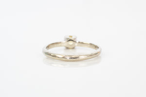 Droplet Ring - 14ct White Gold with Yellow Sapphire