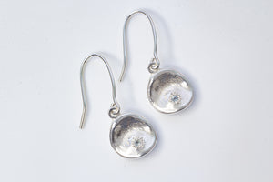 Water Drop Earrings - Sterling Silver with Blue Topaz