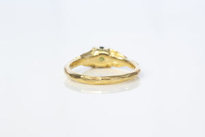 Damo Ring - 18ct Yellow Gold with Green 1ct Sapphire