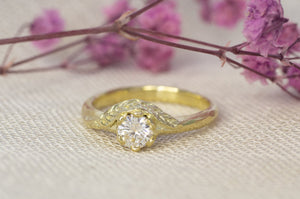 Cybele Ring - 14ct Yellow Gold with Moissanite
