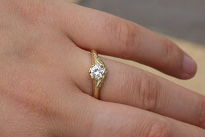 Cybele Ring - 14ct Yellow Gold with Moissanite