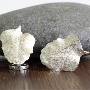 Red Beech Cufflinks - Large - Sterling Silver