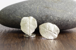 Red Beech Cufflinks - Small - Sterling Silver