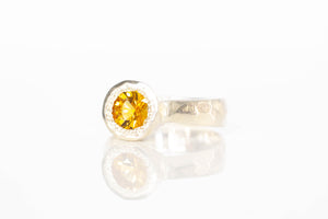 Eluo Ring - Sterling Silver with Citrine
