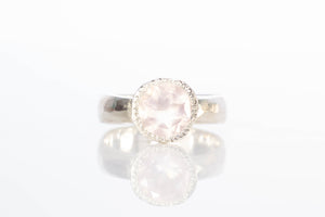 Eluo Ring - Sterling Silver with Rose Quartz