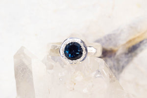 Eluo Ring - Sterling Silver with London Blue Topaz