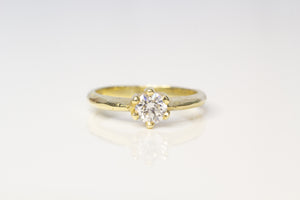 Vesta Ring - 14ct Yellow Gold with 0.5ct White Recycled Diamond