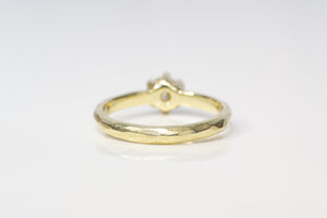 Vesta Ring - 14ct Yellow Gold with 0.5ct White Recycled Diamond