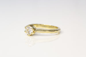 Vesta Ring - 14ct Yellow Gold with 0.5ct White Recycled Diamond