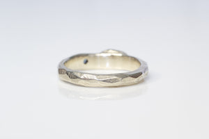 Daphne Ring - White Gold with Sapphire