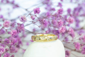 Hestia Ring - Yellow Gold with White Diamonds