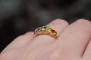 Hecate Ring - 9ct Yellow Gold with Peridot, Citrine and Tourmaline