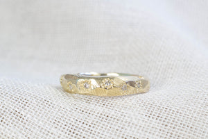 Hestia Ring - Gold with White Recycled Diamonds