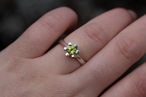 Sol Ring - Sterling Silver with Peridot