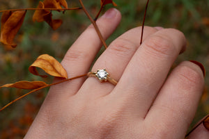 Vesta Ring - 14ct Yellow Gold with 0.5ct White Recycled Diamond