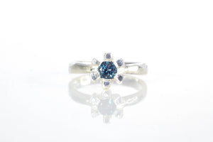 Sol Ring - Sterling Silver with London Blue Topaz