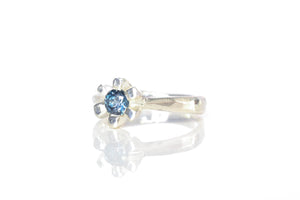 Sol Ring - Sterling Silver with London Blue Topaz