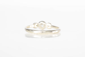 Aura Ring - Sterling Silver with Aquamarine and Diamonds