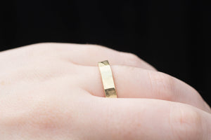 Faceted Band - Medium - Yellow Gold