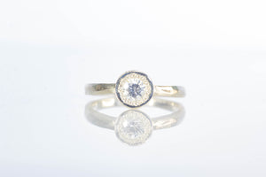 Pelagus Ring - Sterling Silver with White Zircon