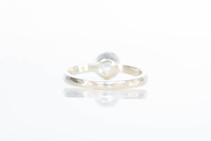 Pelagus Ring - Sterling Silver with White Zircon