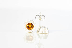 Pelagus Studs - Sterling Silver with Citrine