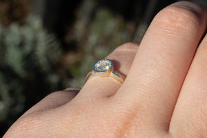 Pelagus Ring - Sterling Silver with White Zircon