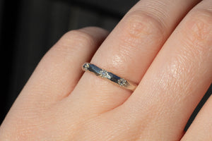Narrow Terra Band with Gems
