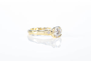 Mira Ring - 9ct Yellow Gold with 0.62ct Lab Diamond