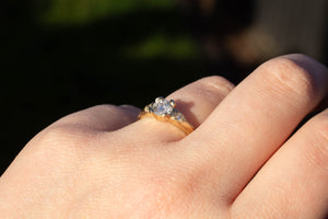 Mira Ring - 9ct Yellow Gold with 0.62ct Lab Diamond